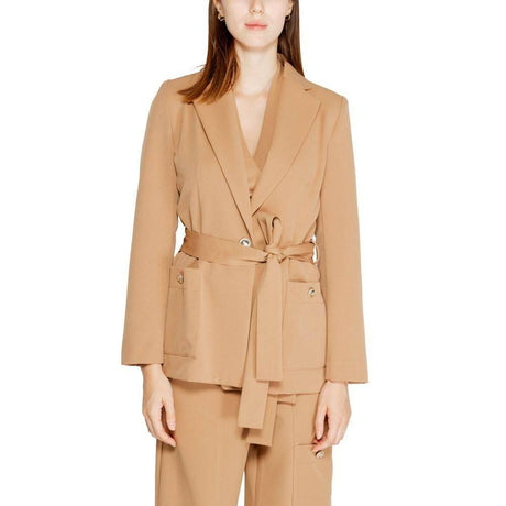Rinascimento Beige Polyester Suits & Blazer - Hilstor