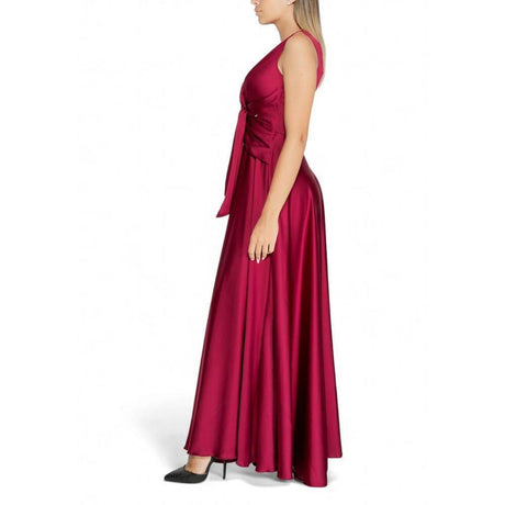 Rinascimento Bordeaux Polyester Dress - Hilstor