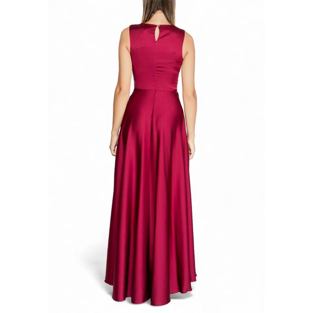 Rinascimento Bordeaux Polyester Dress - Hilstor