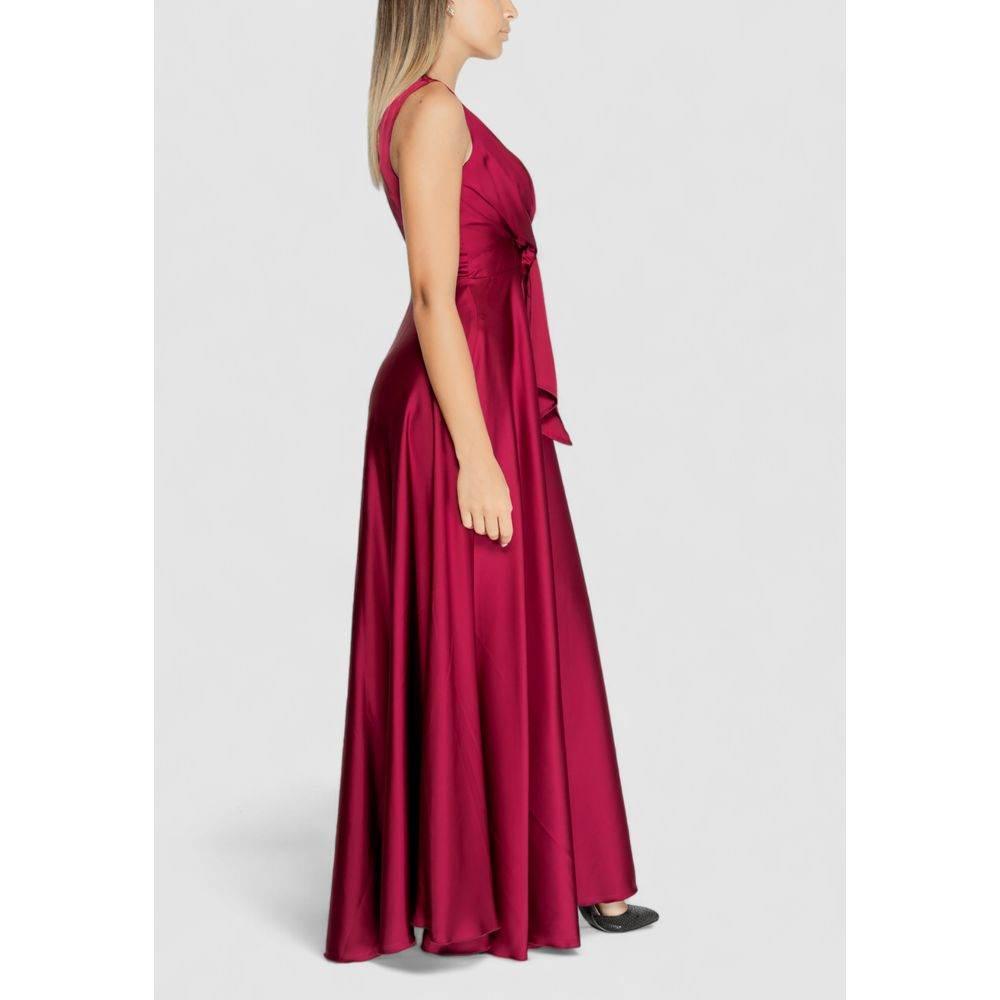 Rinascimento Bordeaux Polyester Dress - Hilstor