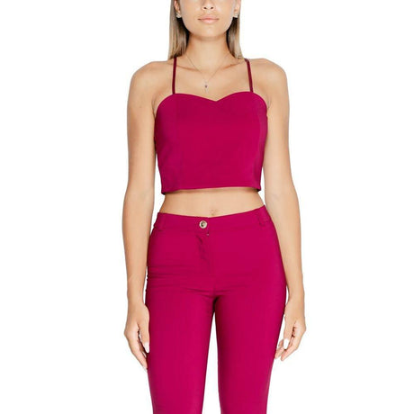 Rinascimento Bordeaux Polyester Tops & T-Shirt - Hilstor