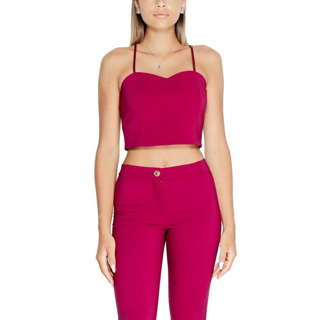 Rinascimento Bordeaux Polyester Tops & T-Shirt - Hilstor
