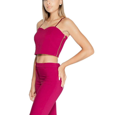 Rinascimento Bordeaux Polyester Tops & T-Shirt - Hilstor