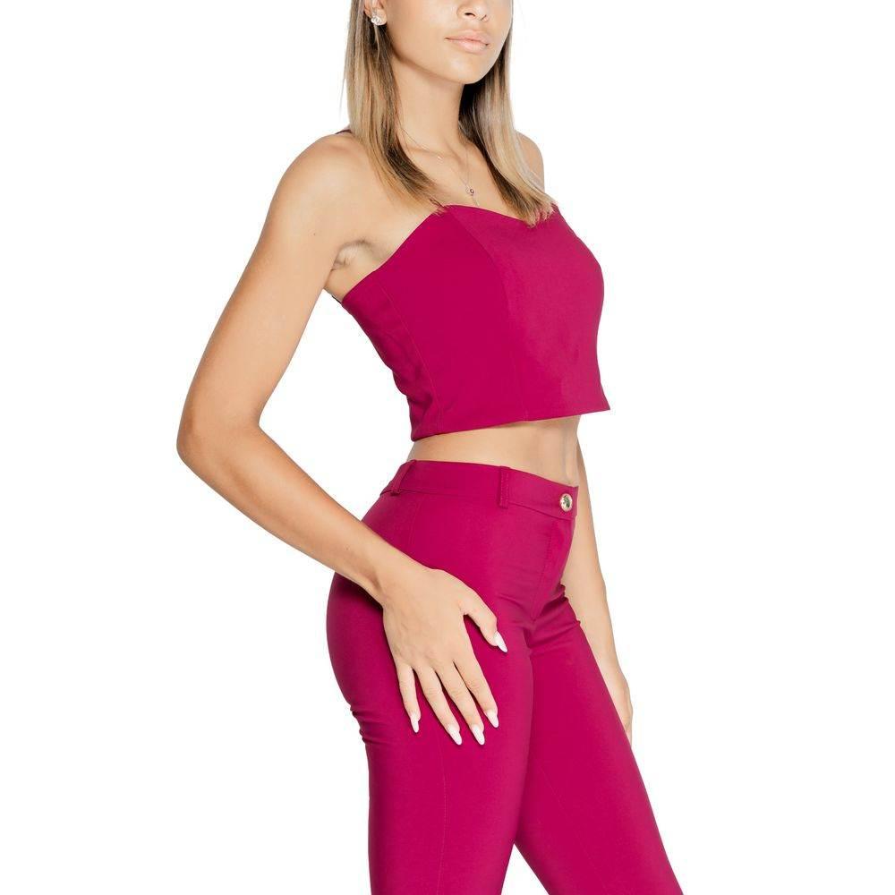Rinascimento Bordeaux Polyester Tops & T-Shirt - Hilstor