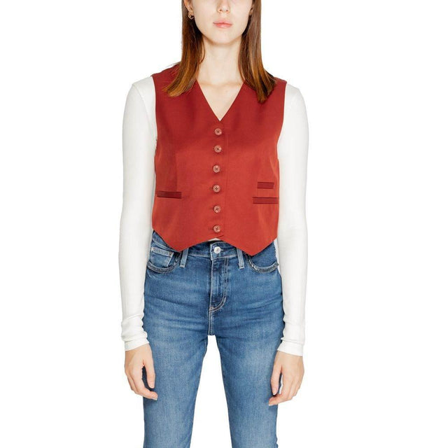 Vero Moda Red Polyester Vest - Hilstor