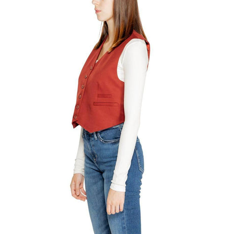 Vero Moda Red Polyester Vest - Hilstor