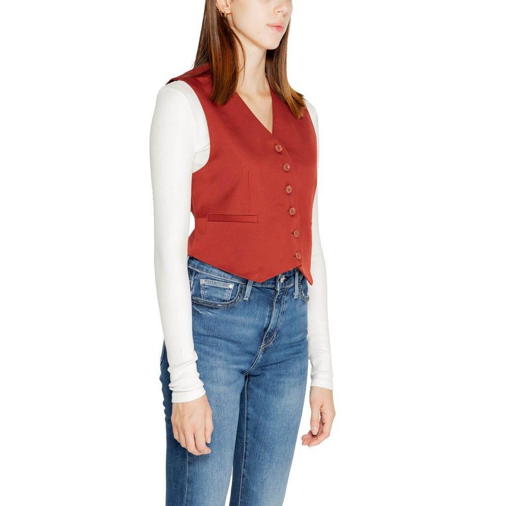 Vero Moda Red Polyester Vest - Hilstor