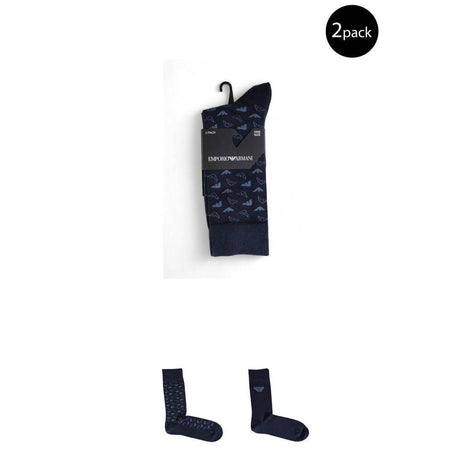 Emporio Armani Underwear Blue Cotton Sock - Hilstor