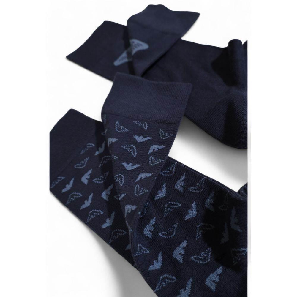Emporio Armani Underwear Blue Cotton Sock - Hilstor