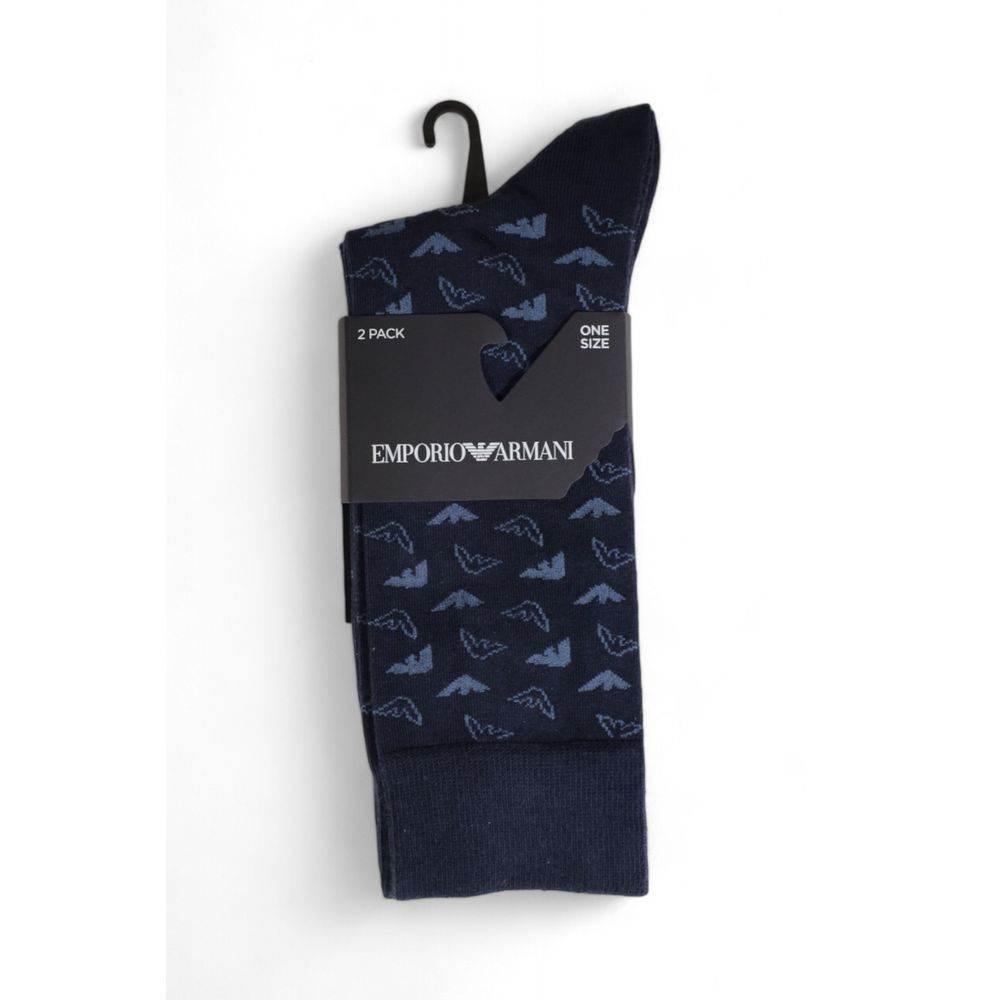 Emporio Armani Underwear Blue Cotton Sock - Hilstor