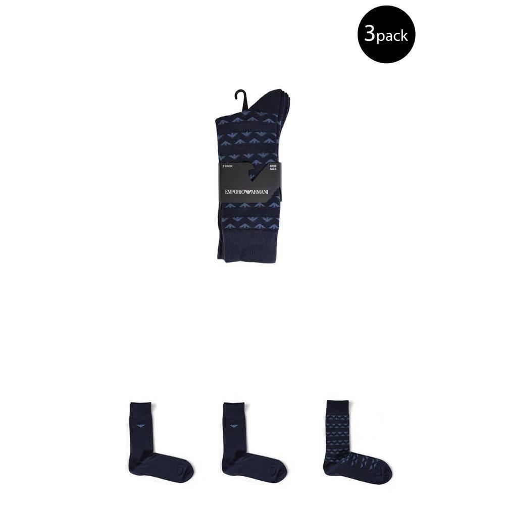 Emporio Armani Underwear Blue Cotton Sock - Hilstor