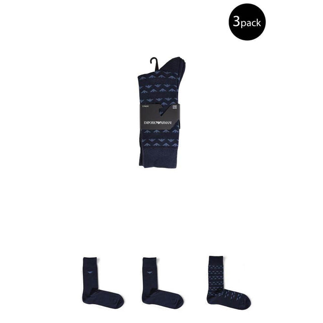 Emporio Armani Underwear Blue Cotton Sock - Hilstor