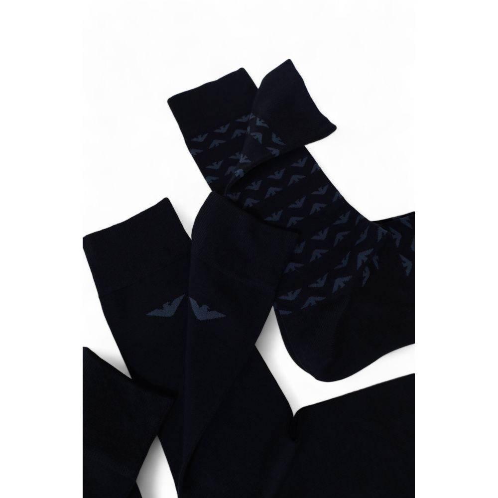 Emporio Armani Underwear Blue Cotton Sock - Hilstor