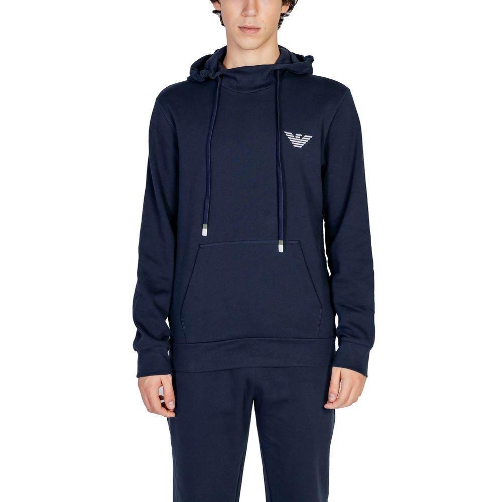 Emporio Armani Underwear Blue Cotton Hoody - Hilstor