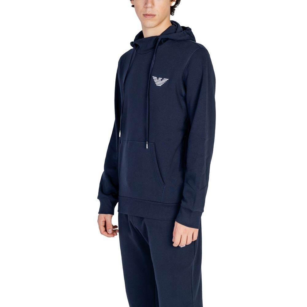 Emporio Armani Underwear Blue Cotton Hoody - Hilstor