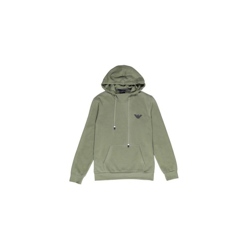 Emporio Armani Underwear Green Cotton Hoody - Hilstor