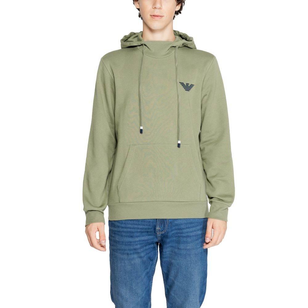 Emporio Armani Underwear Green Cotton Hoody - Hilstor