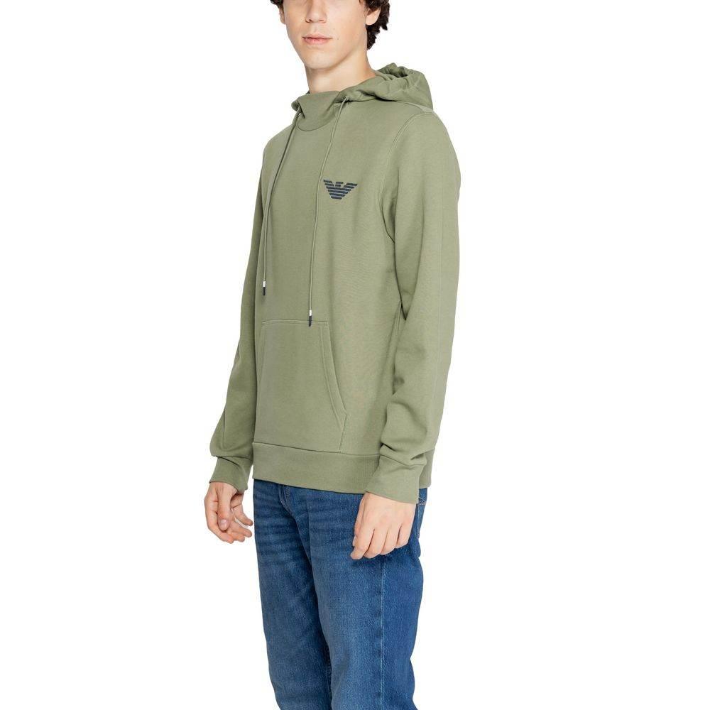 Emporio Armani Underwear Green Cotton Hoody - Hilstor