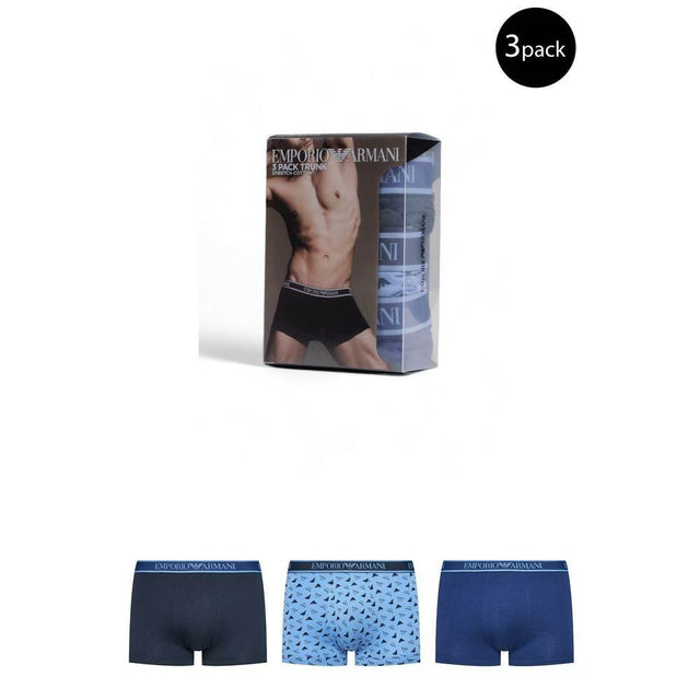 Emporio Armani Underwear Blue Cotton Underwear - Hilstor