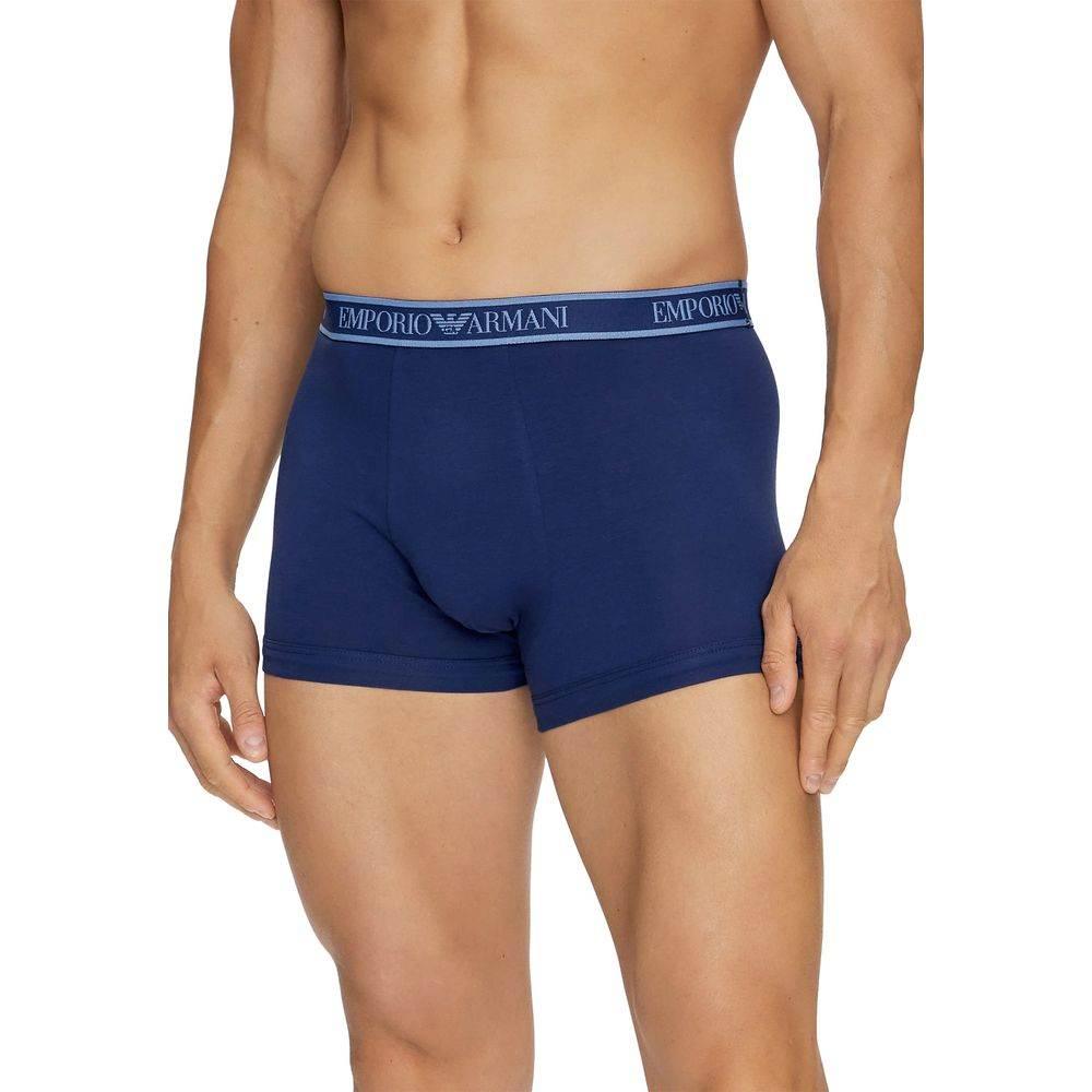 Emporio Armani Underwear Blue Cotton Underwear - Hilstor