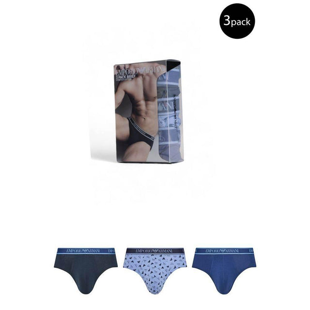 Emporio Armani Underwear Blue Cotton Underwear - Hilstor