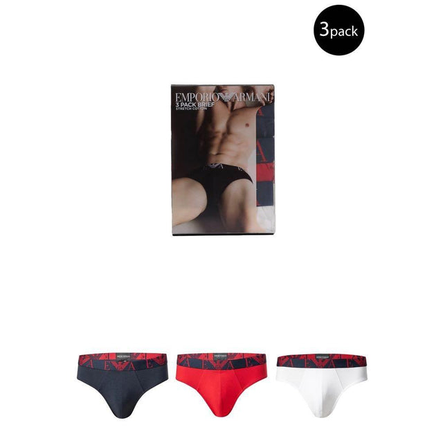 Emporio Armani Underwear Red Cotton Underwear - Hilstor