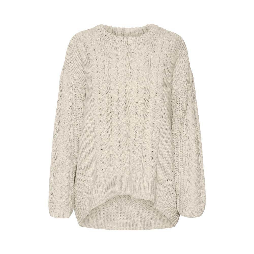 Vero Moda Beige Cotton Sweater - Hilstor