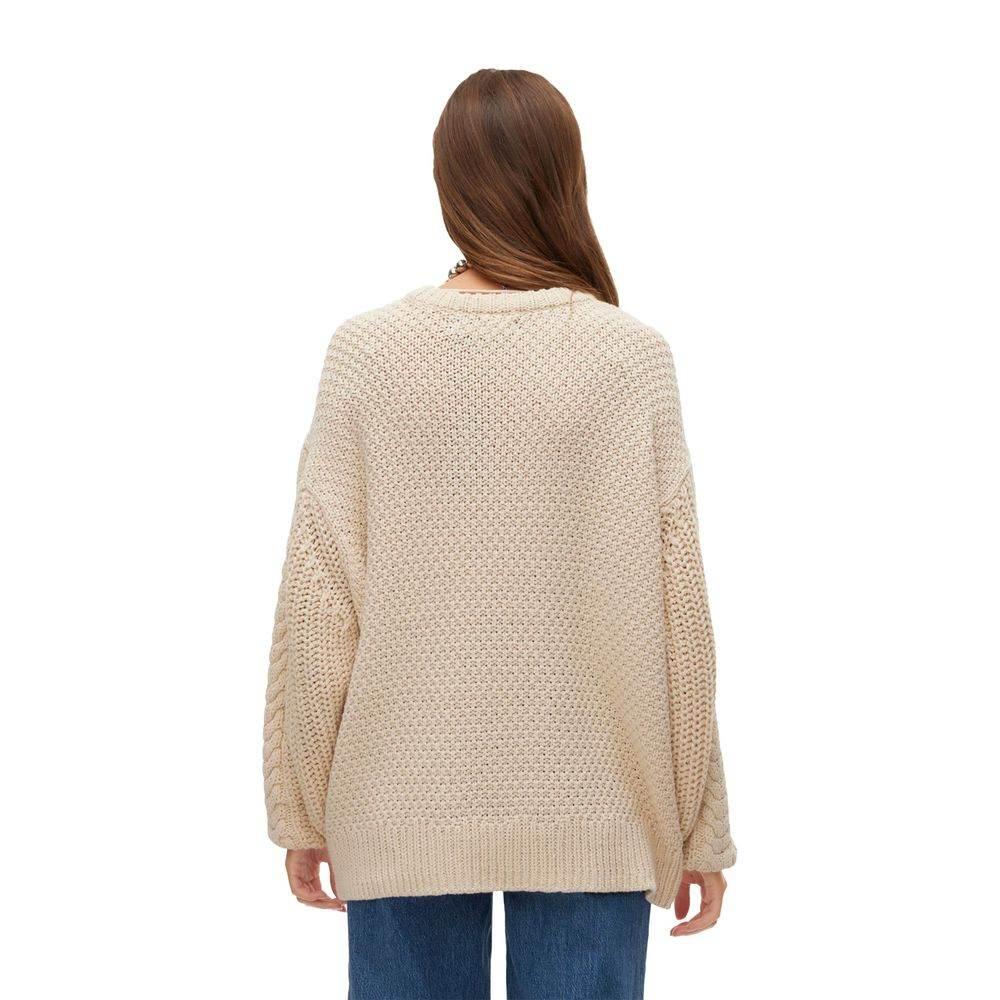 Vero Moda Beige Cotton Sweater - Hilstor