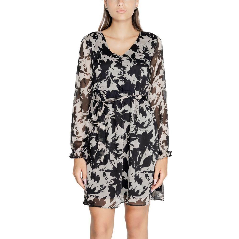 Jacqueline De Yong Black Recycled Polyester Dress - Hilstor