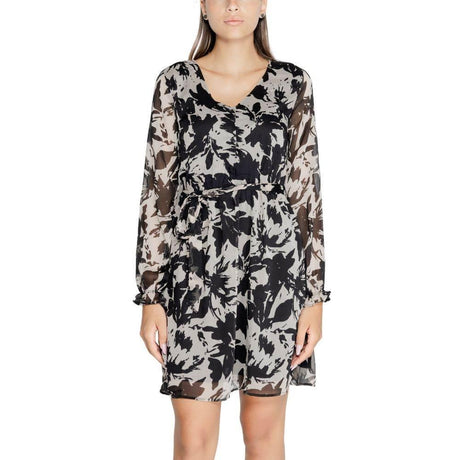 Jacqueline De Yong Black Recycled Polyester Dress - Hilstor