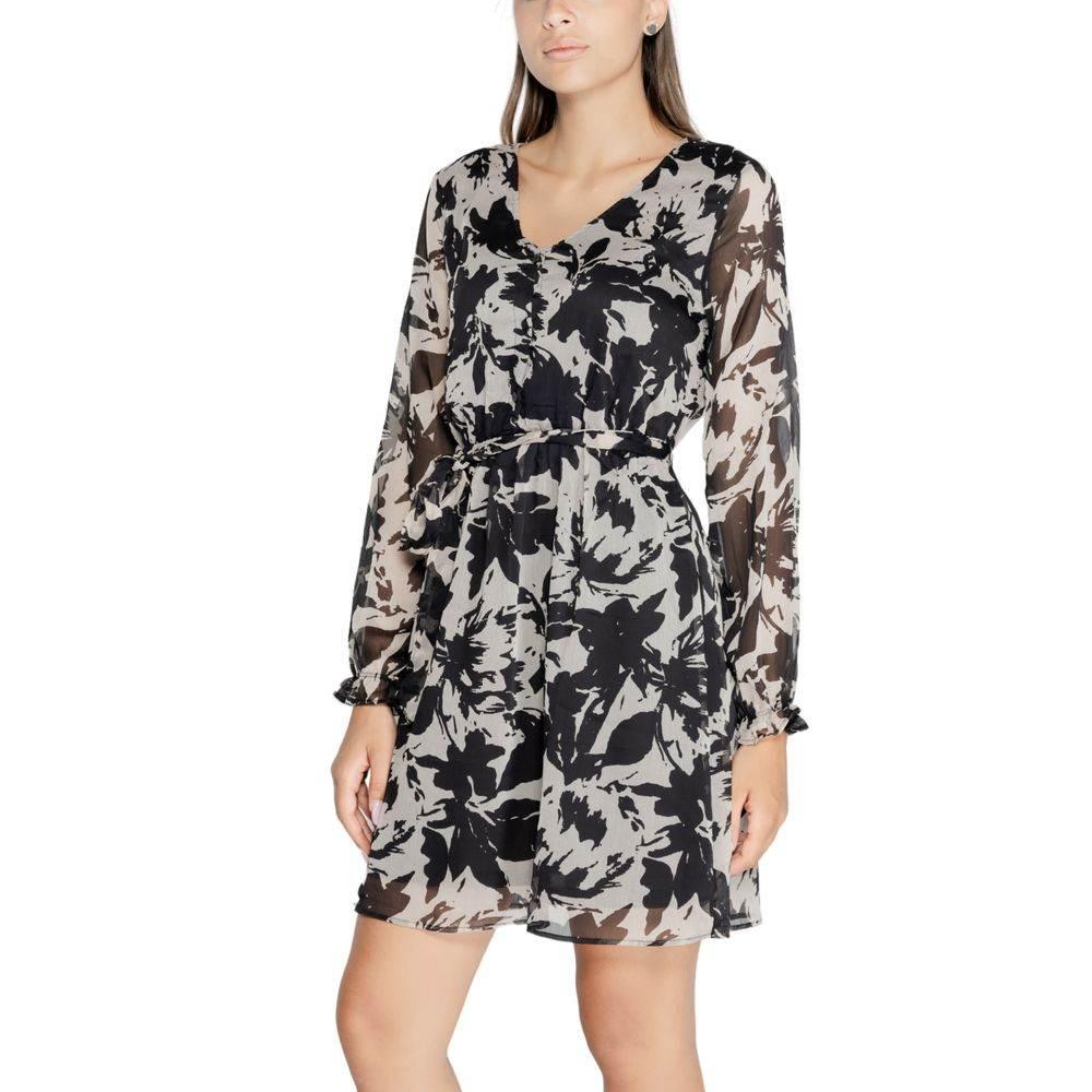 Jacqueline De Yong Black Recycled Polyester Dress - Hilstor