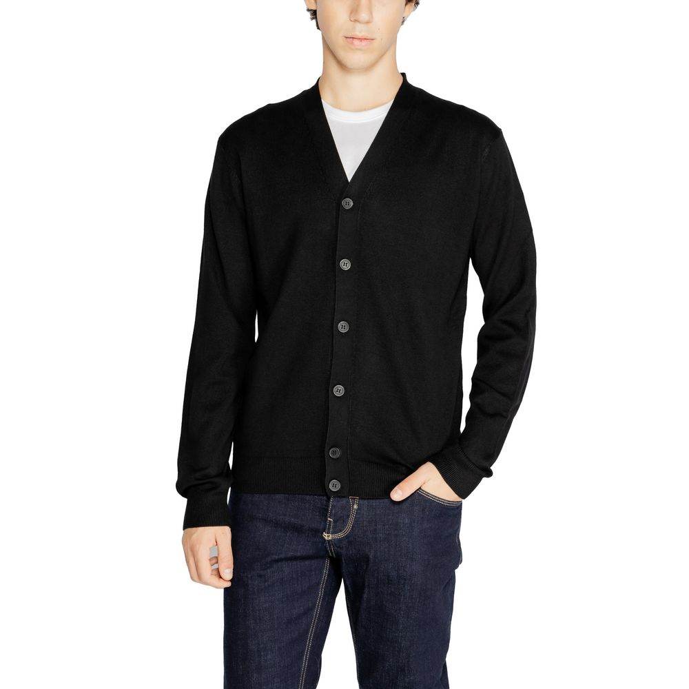 Hamaki-Ho Black Viscose Cardigan - Hilstor