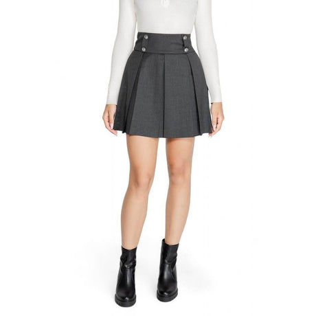 Morgan De Toi Gray Polyester Skirt - Hilstor