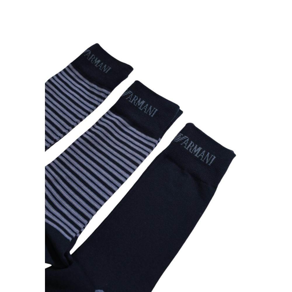 Emporio Armani Underwear Blue Cotton Sock - Hilstor