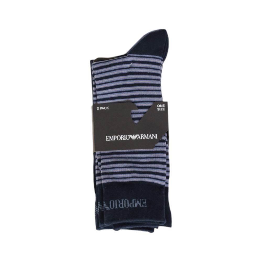 Emporio Armani Underwear Blue Cotton Sock - Hilstor