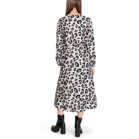 Jacqueline De Yong Gray Viscose Dress - Hilstor