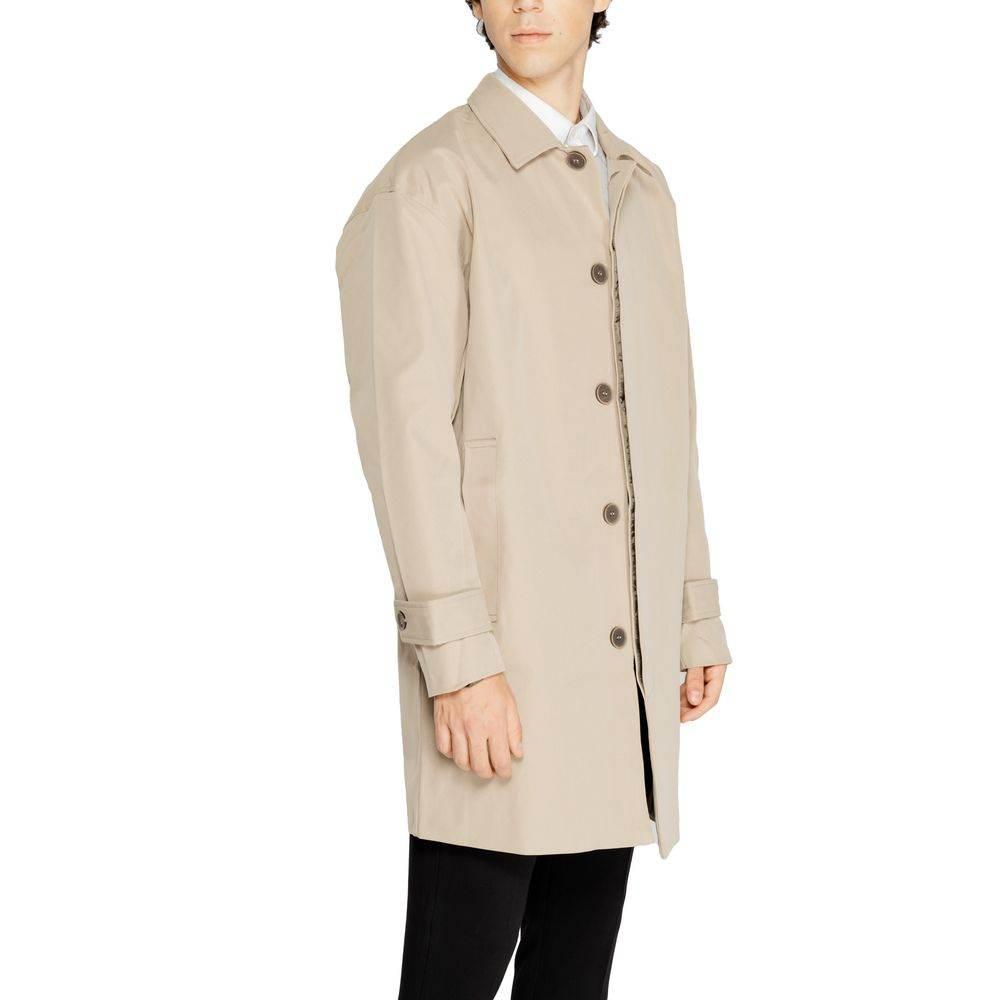 Only & Sons Beige Polyester Jacket - Hilstor