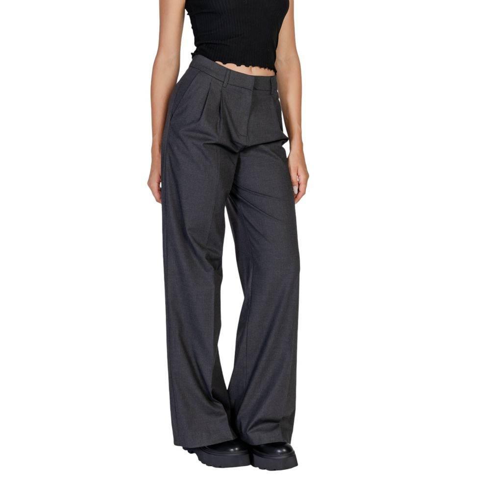 Morgan De Toi Gray Polyester Pant - Hilstor