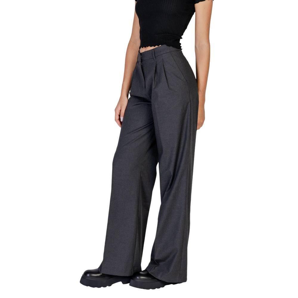 Morgan De Toi Gray Polyester Pant - Hilstor