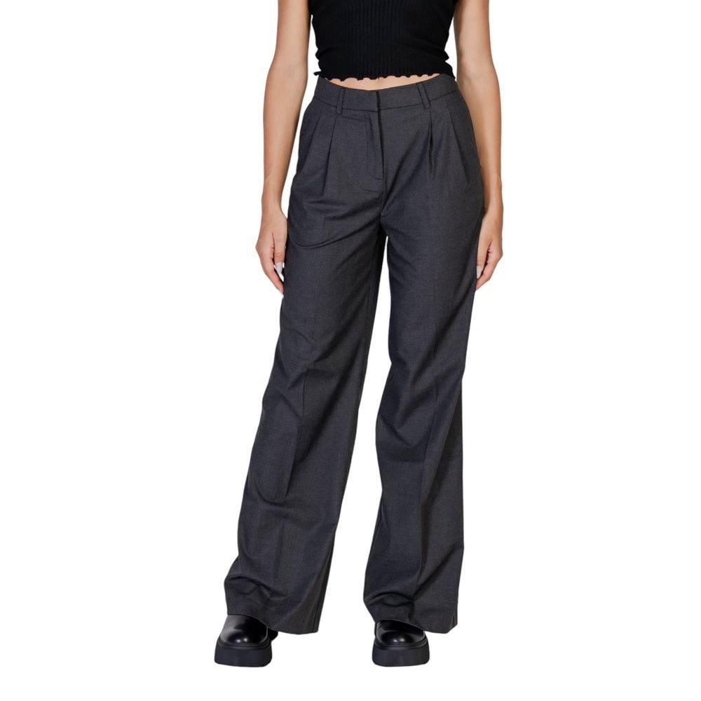 Morgan De Toi Gray Polyester Pant - Hilstor