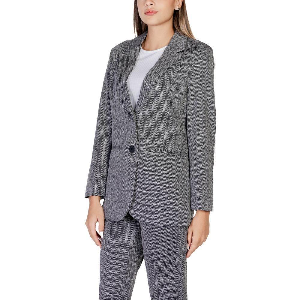 ICHI Black Polyester Suits & Blazer - Hilstor