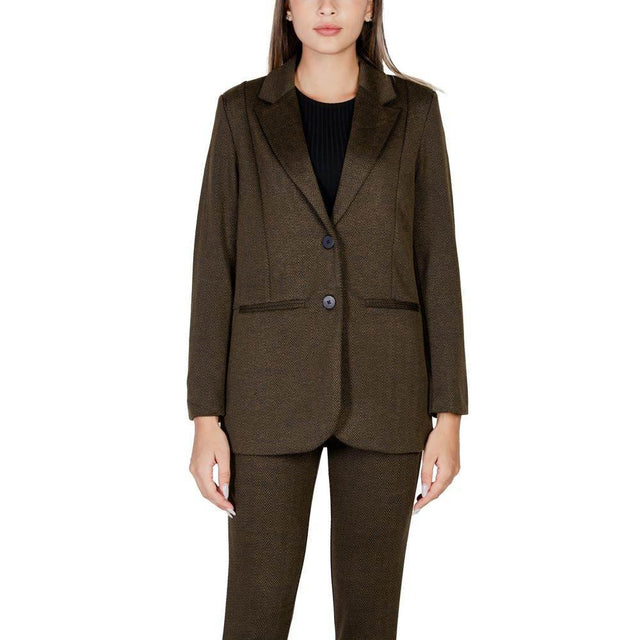 ICHI Green Polyester Suits & Blazer - Hilstor
