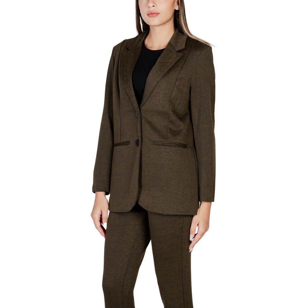 ICHI Green Polyester Suits & Blazer - Hilstor