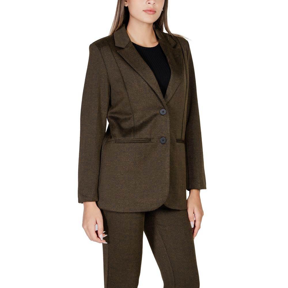 ICHI Green Polyester Suits & Blazer - Hilstor