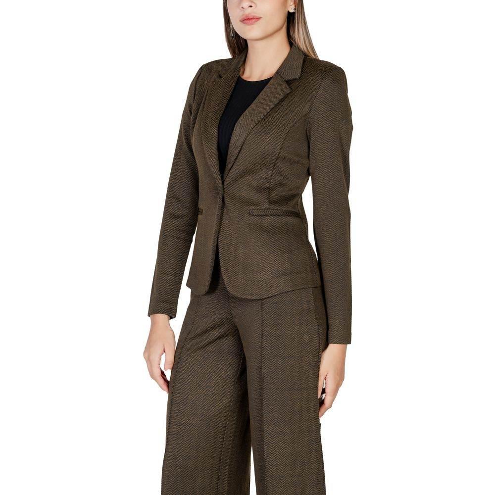 ICHI Green Polyester Suits & Blazer - Hilstor