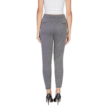 ICHI Black Polyester Skinny Pant - Hilstor