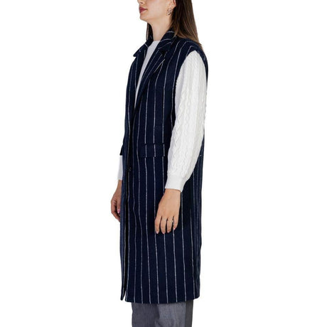 ICHI Blue Polyester Jackets & Coat - Hilstor