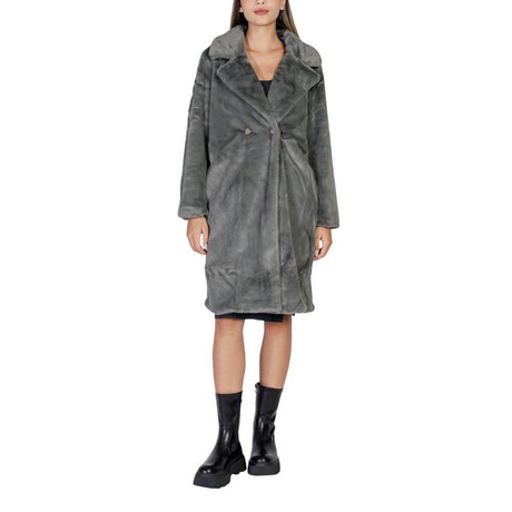ICHI Black Polyester Jackets & Coat - Hilstor