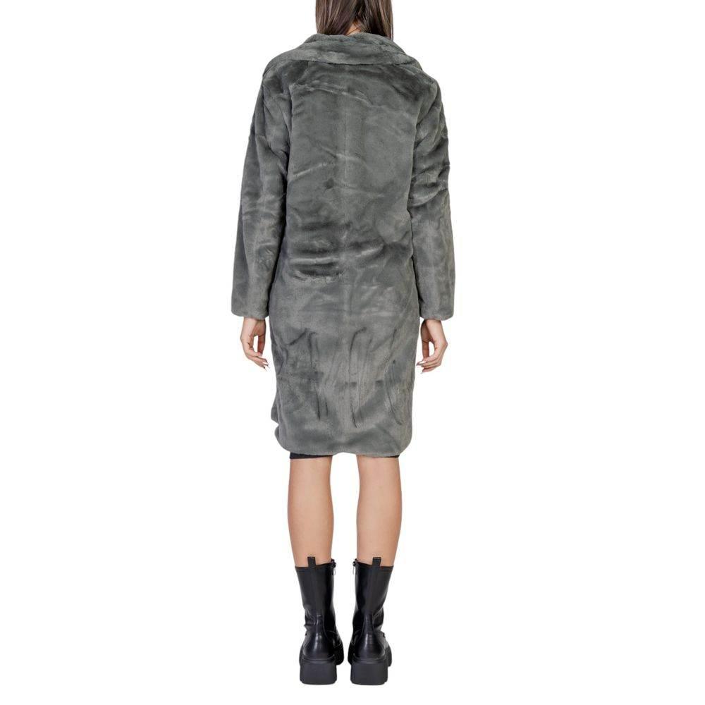 ICHI Black Polyester Jackets & Coat - Hilstor