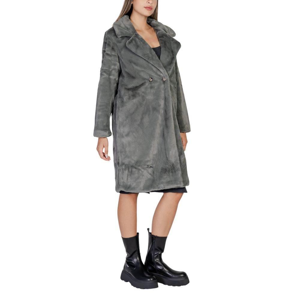 ICHI Black Polyester Jackets & Coat - Hilstor